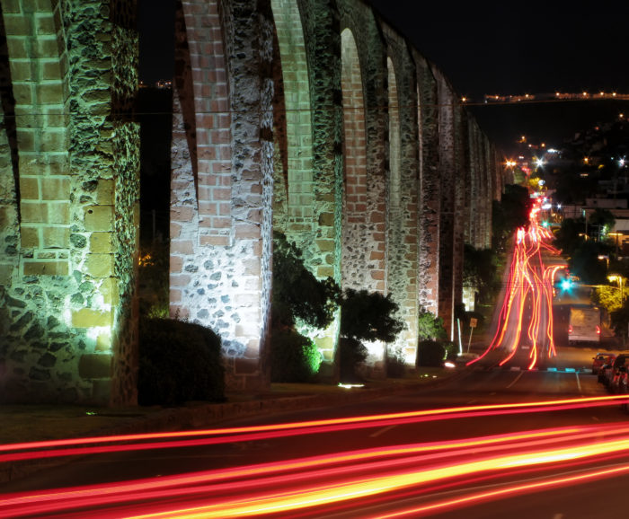 Los Arcos Aqueduct in Queretaro, Mexico.